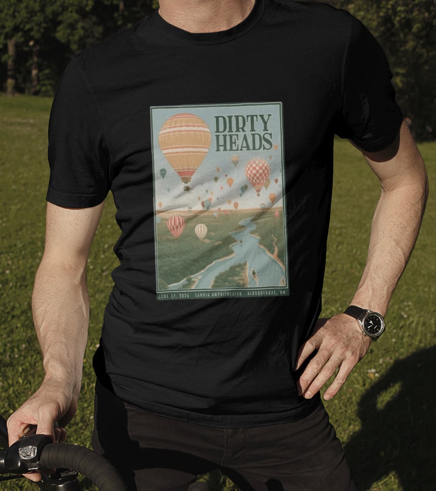 Dirty Heads Sandia Amphitheater Albuquerque NM Hot Air Balloons June 27 2026 T-Shirt