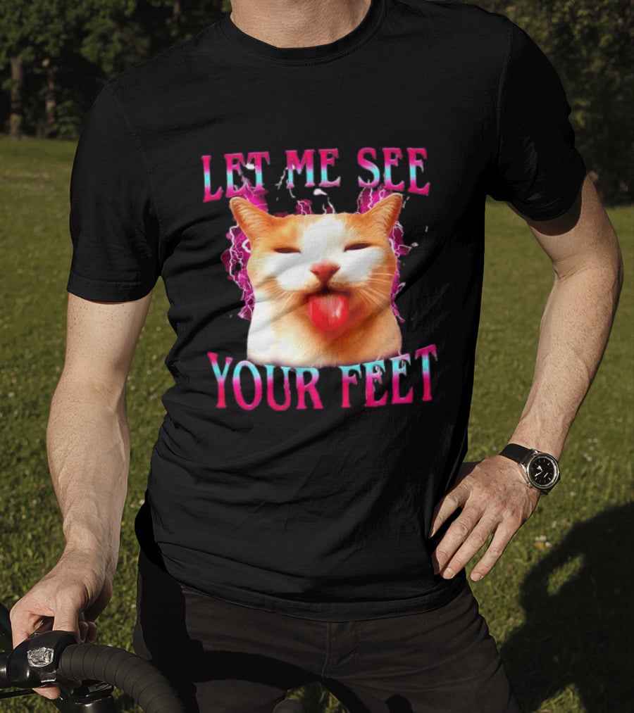 Let Me See Your Feet Cat Blep Lightning T-Shirt
