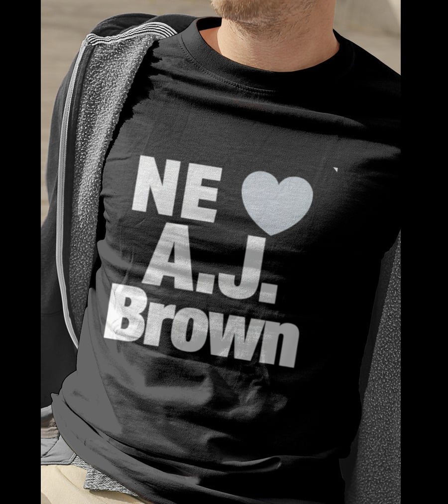 A.J. Brown NE Heart New England Football 2026 T-Shirt