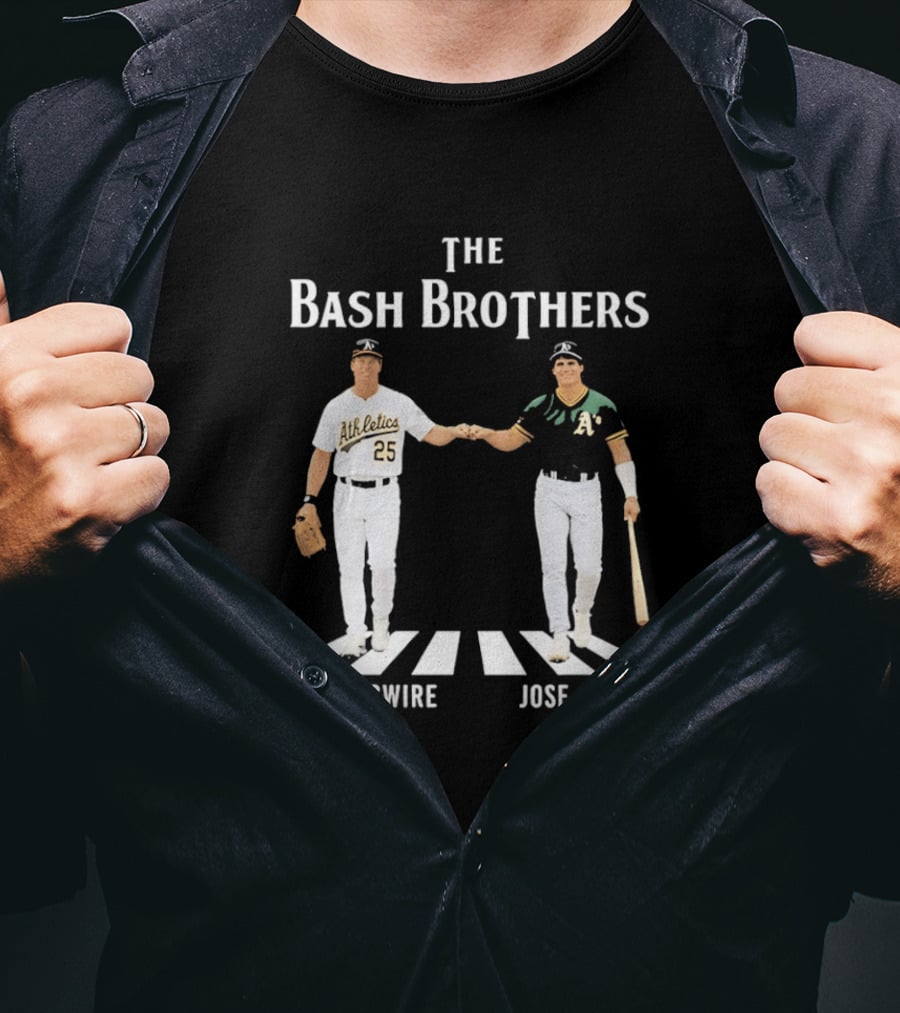 The Bash Brothers Mark McGwire Jose Canseco Oakland Athletics Abbey Road T-Shirt