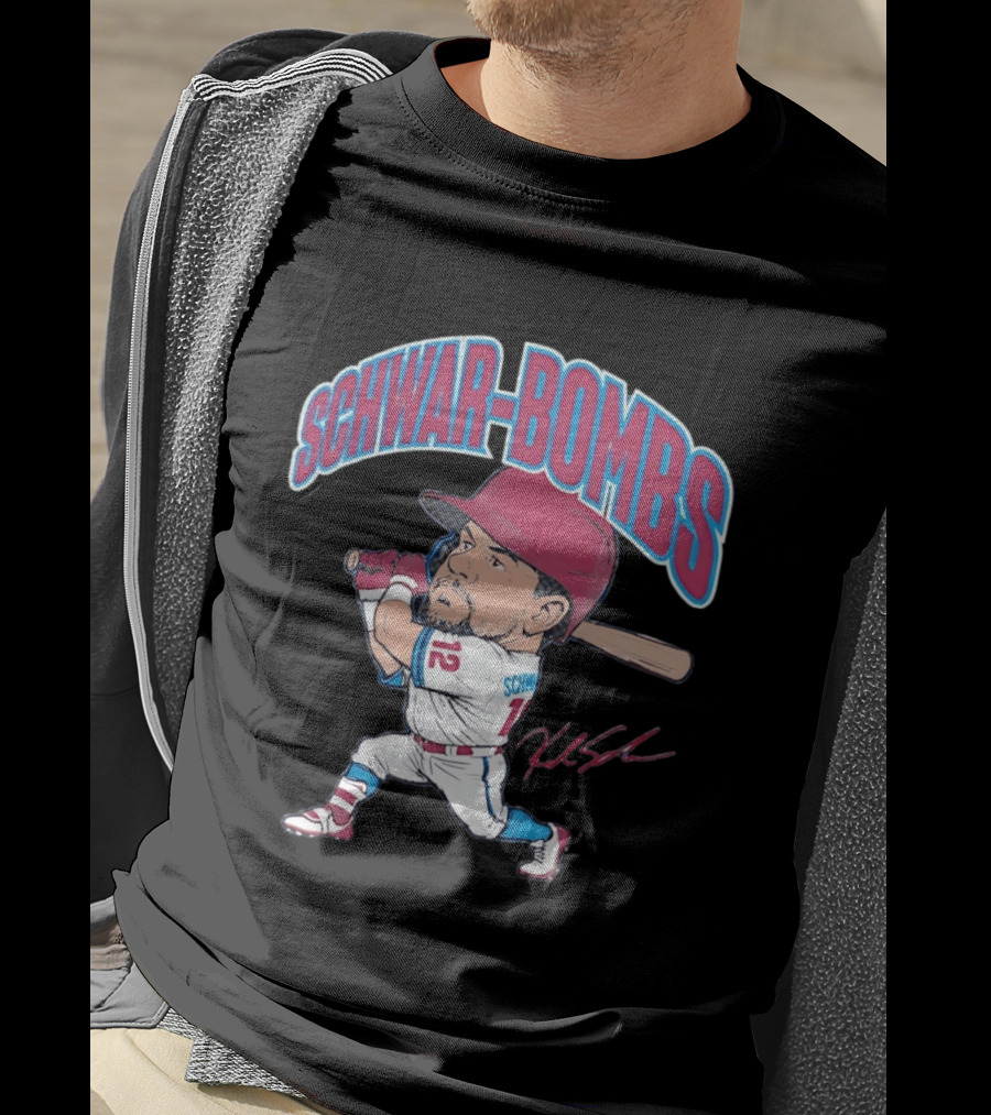 Philadelphia Phillies Kyle Schwarber Schwar Bombs Major League Baseball T-Shirt