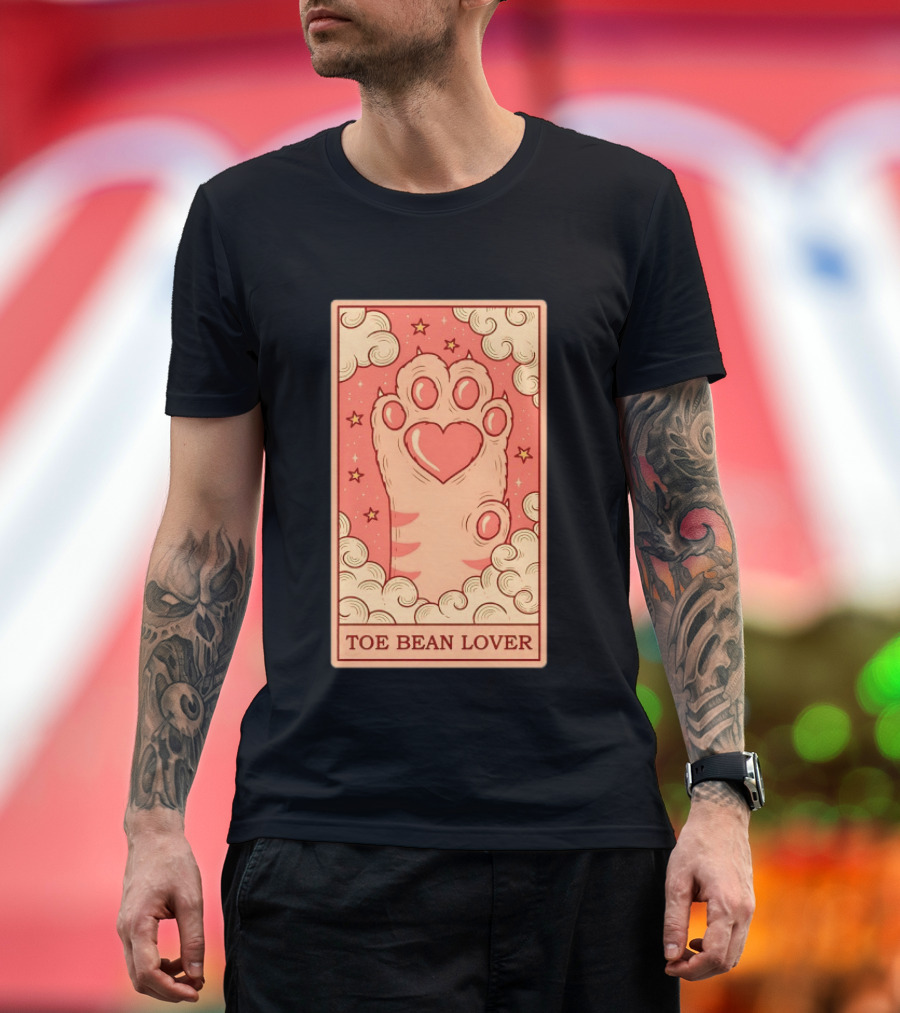 Toe Bean Lover Cat Paw Heart And Stars Whimsical T-Shirt
