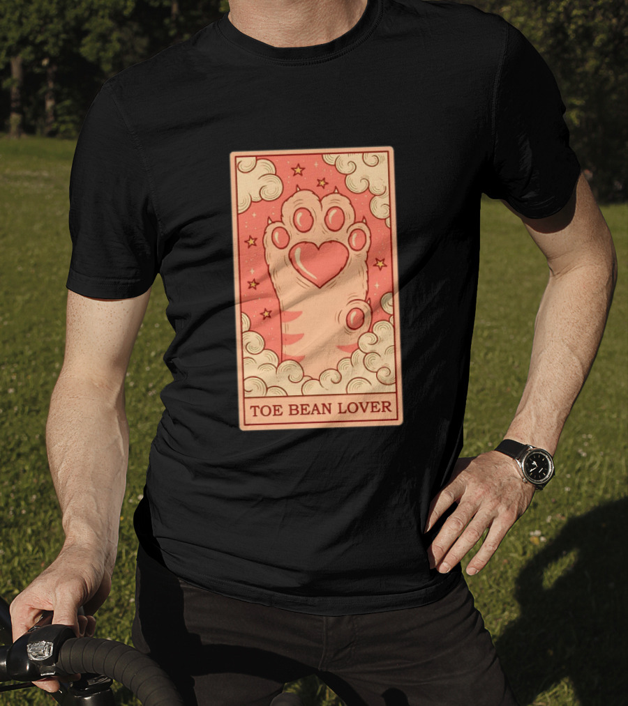 Toe Bean Lover Cat Paw Heart And Stars Whimsical T-Shirt