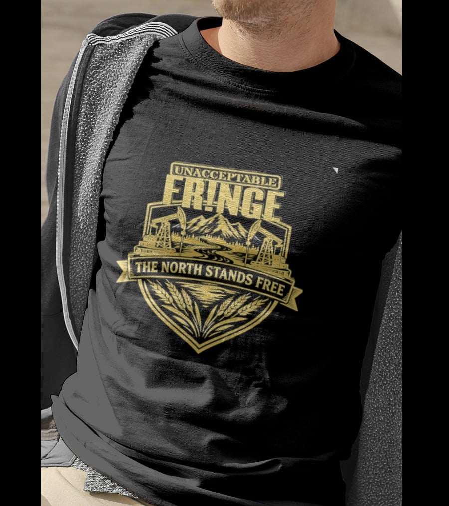 Unacceptable Fringe The North Stands Free Mountains And Stars T-Shirt