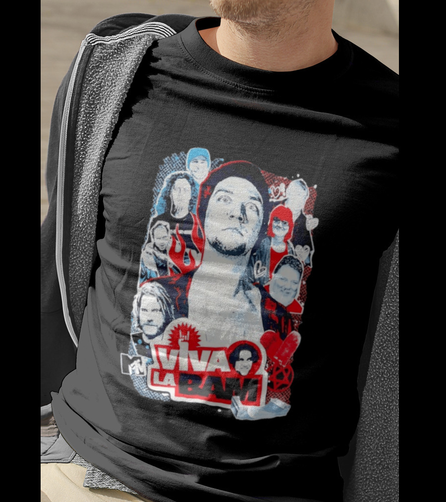 Viva La Bam MTV Jackass Cast Collage Reality TV Series T-Shirt
