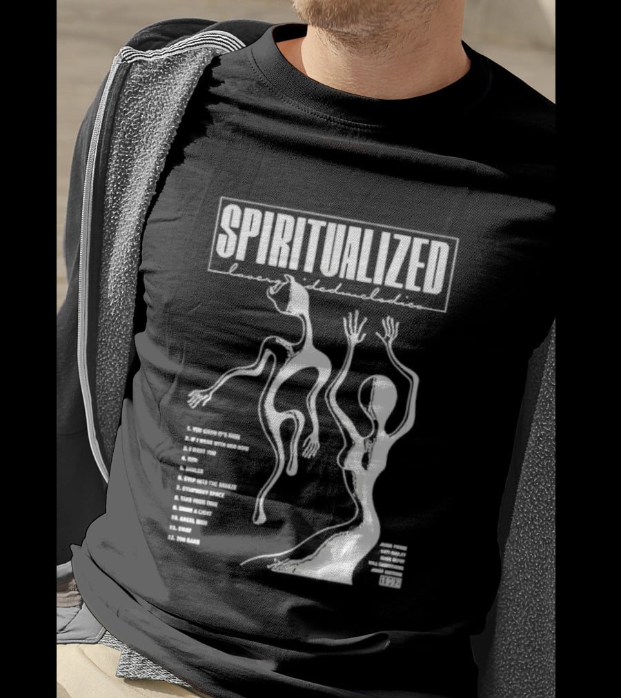 Spiritualized Lazer Guided Melodies 1992 Minimalist Music Tracklist T-Shirt