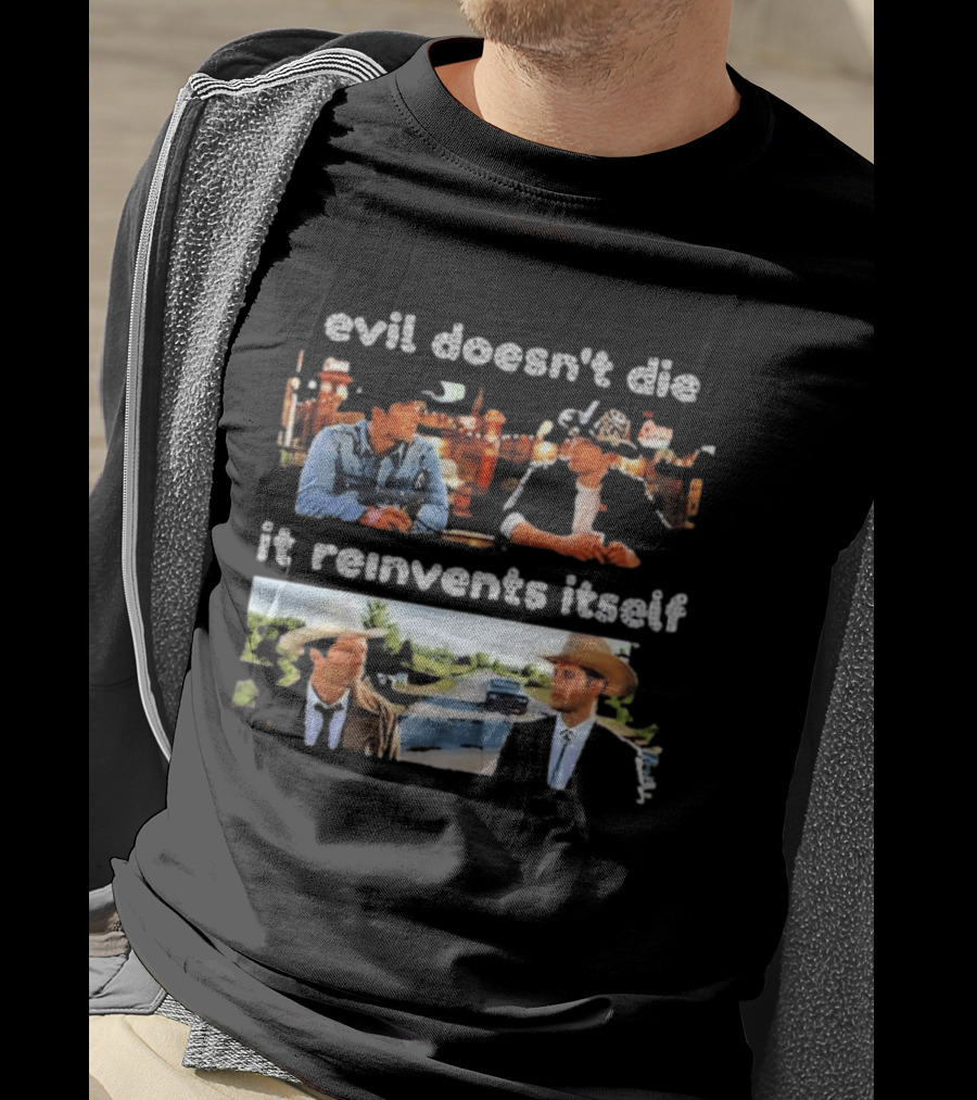 Supernatural 9 1 1 Lone Star Mashup Evil Doesn't Die It Reinvents Itself Cowboy Scene T-Shirt