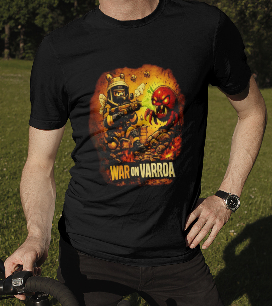 War On Varroa Beekeeper Tactical Combat Against Varroa Mite T-Shirt