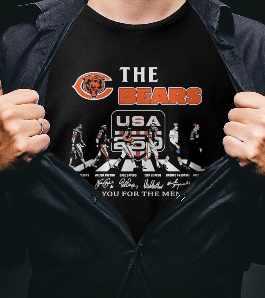 The Chicago Bears Abbey Road USA 250 Thank You For The Memories T-Shirt