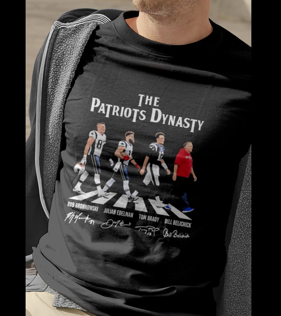 The Patriots Dynasty Abbey Road Gronkowski Edelman Brady Belichick T-Shirt