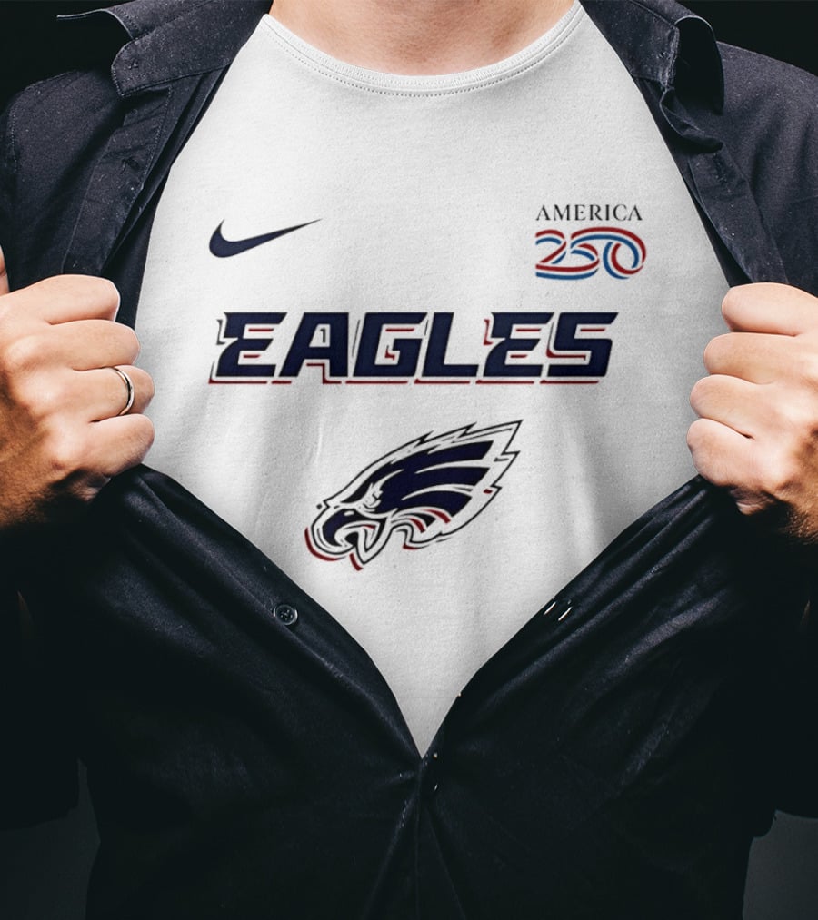Nike America 250 Eagles Philadelphia Football T-Shirt