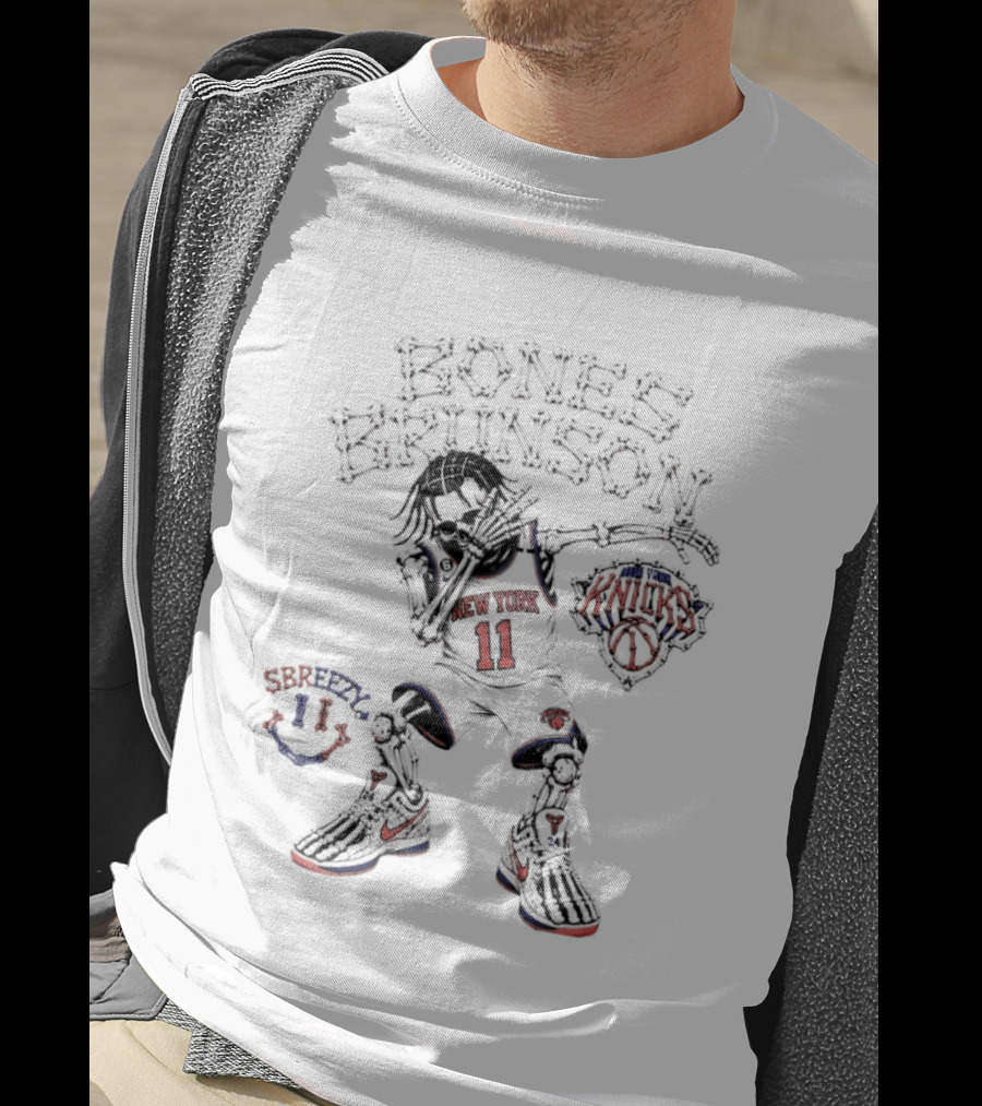 Bones Brunson Jalen Brunson 11 New York Knicks NBA Skeleton T-Shirt