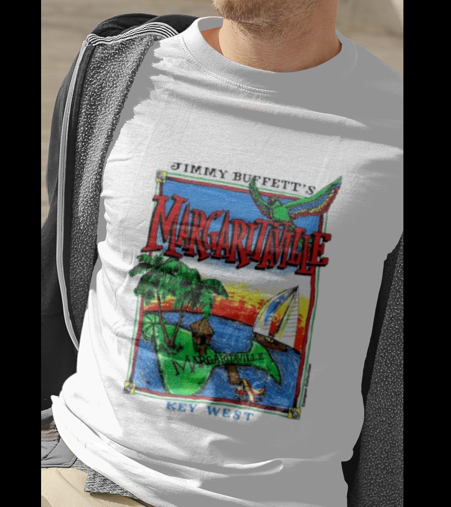 Jimmy Buffett's Margaritaville Key West Island Tropical Paradise Sailing Adventure T-Shirt