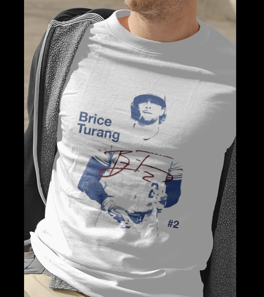 Brice Turang Milwaukee Brewers 2026 Star Player Number 2 Signature T-Shirt