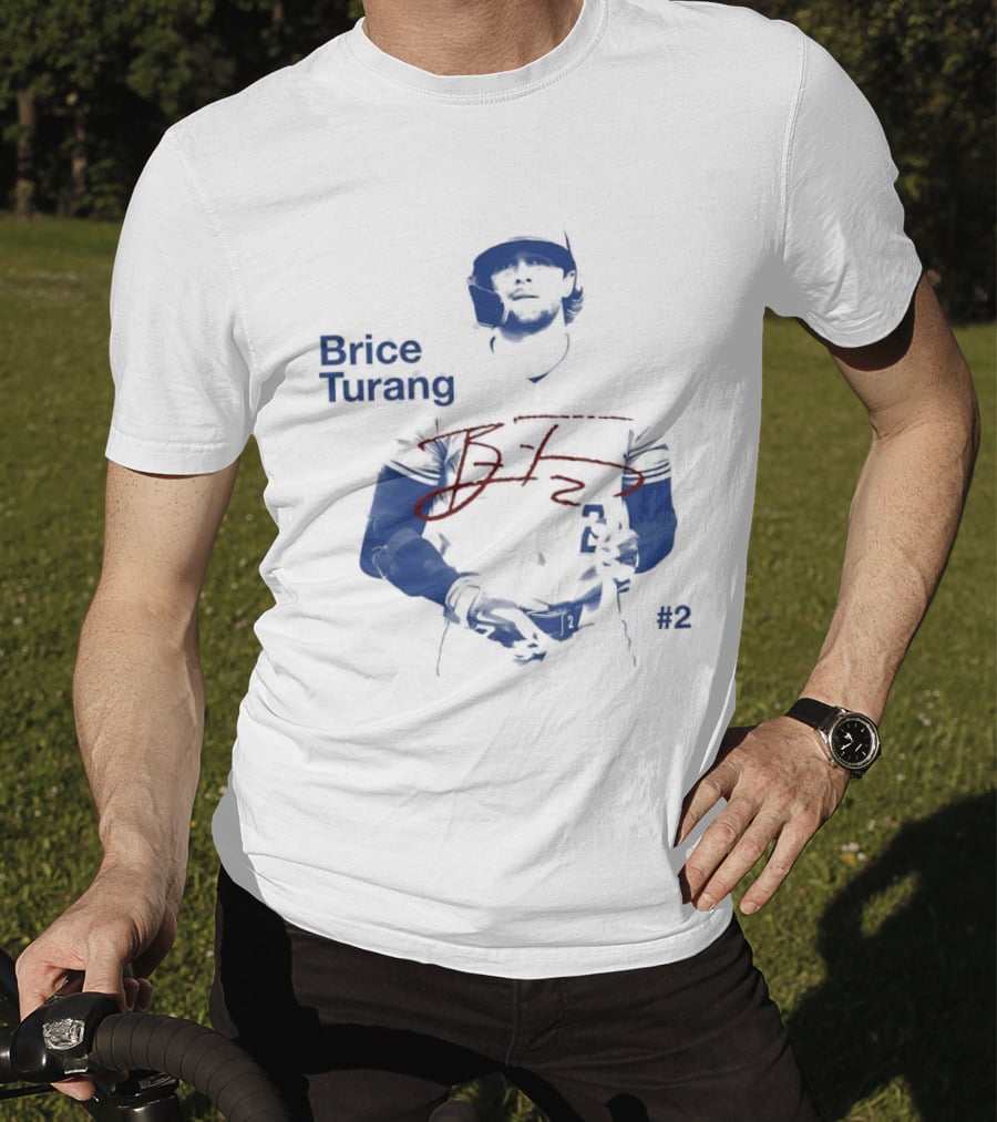 Brice Turang Milwaukee Brewers 2026 Star Player Number 2 Signature T-Shirt