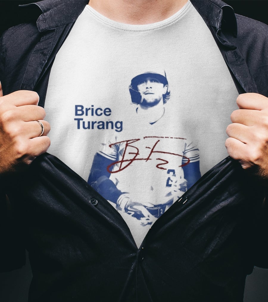 Brice Turang Milwaukee Brewers 2026 Star Player Number 2 Signature T-Shirt