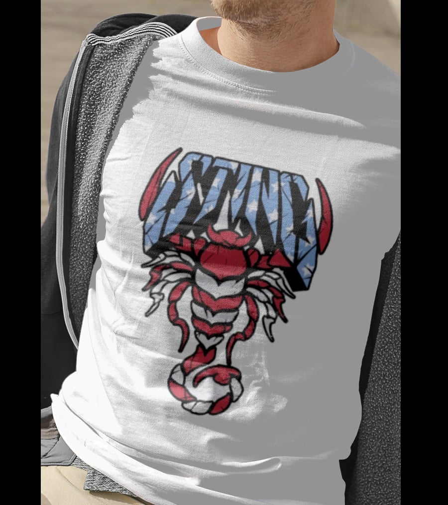 Sting 4th Of July American Flag Scorpion Polyester T-Shirt