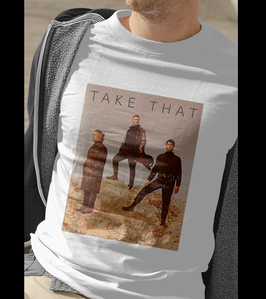 Take That Band Members Standing On Rocky Terrain T-Shirt