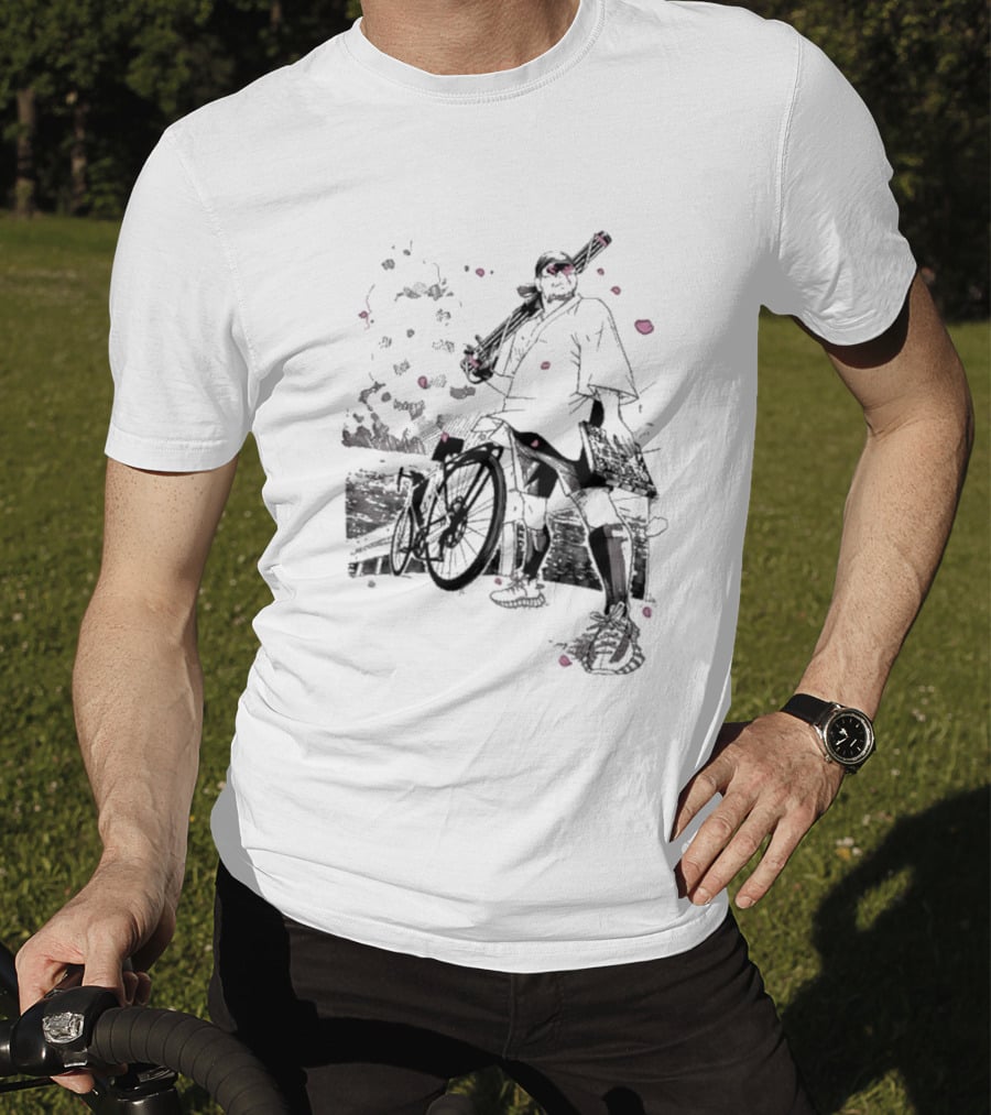 Ten O Majin Obama Henro Run Samurai Bicycle Adventure T-Shirt