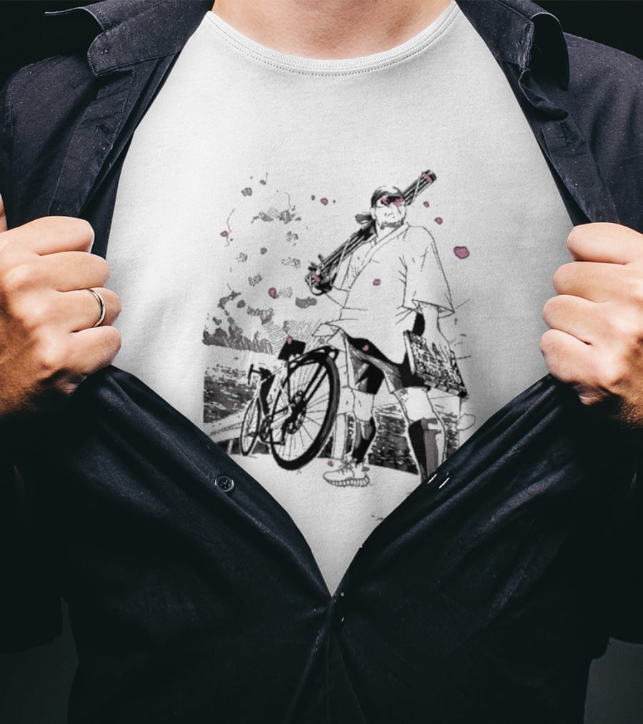 Ten O Majin Obama Henro Run Samurai Bicycle Adventure T-Shirt