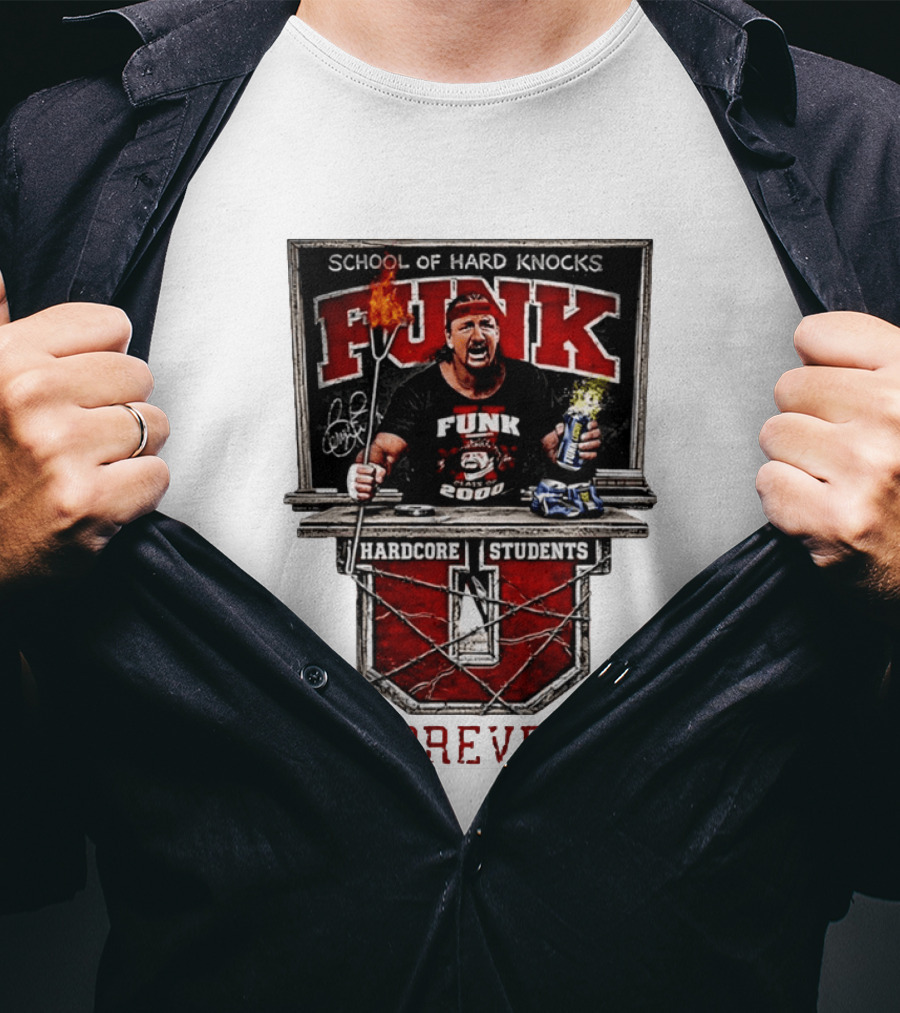 Terry Funk Hardcore Students School Of Hard Knocks Forever T-Shirt