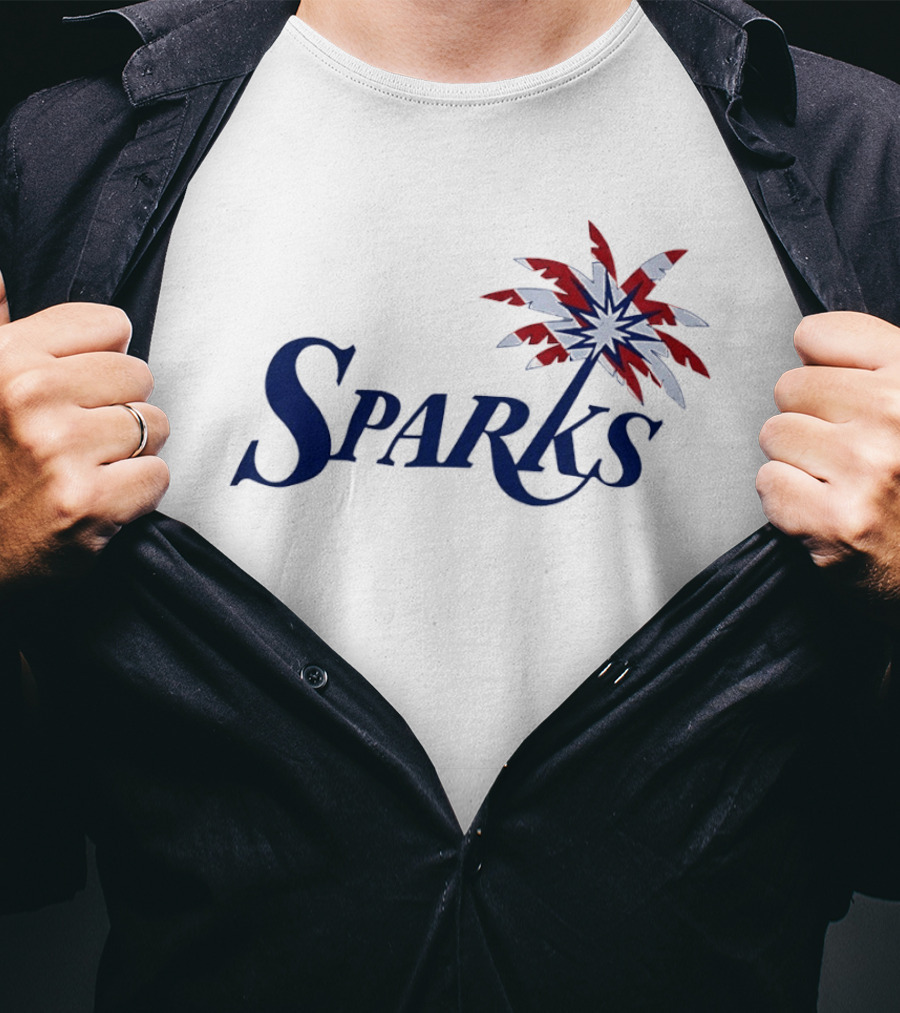Los Angeles Sparks WNBA Basketball Team Palmtree Emblem Stars T-Shirt