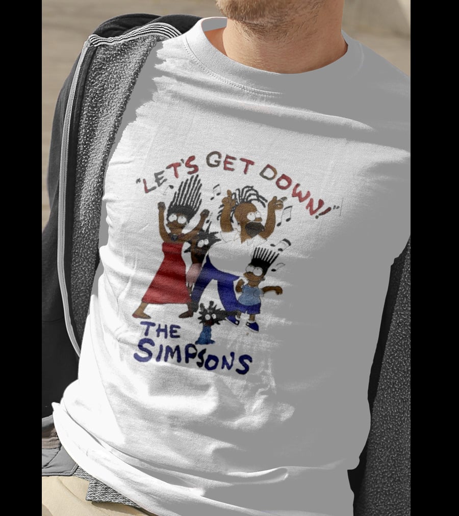 The Simpsons Let's Get Down Dancing Family Fun T-Shirt