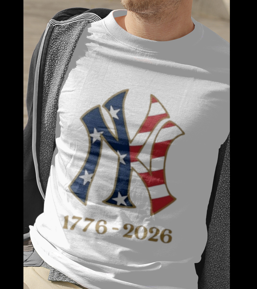 New York Yankees 1776 2026 250th Fourth Of July MLB Stars And Stripes T-Shirt