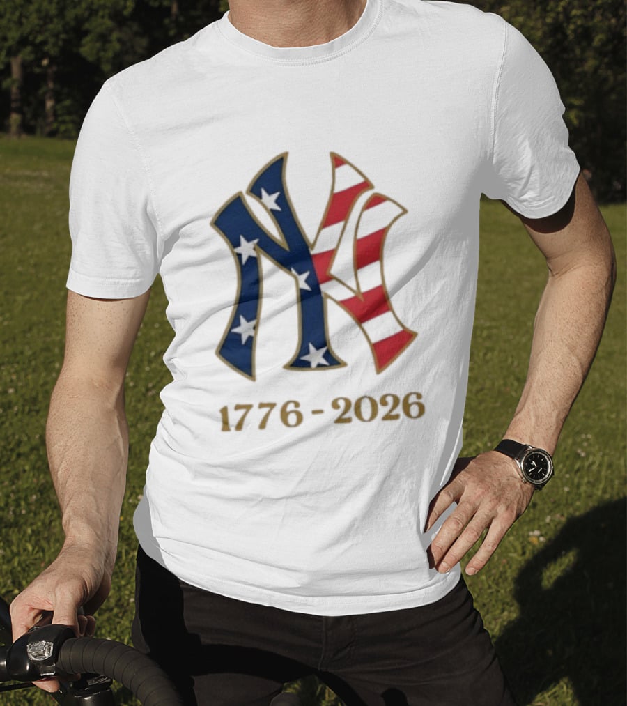 New York Yankees 1776 2026 250th Fourth Of July MLB Stars And Stripes T-Shirt