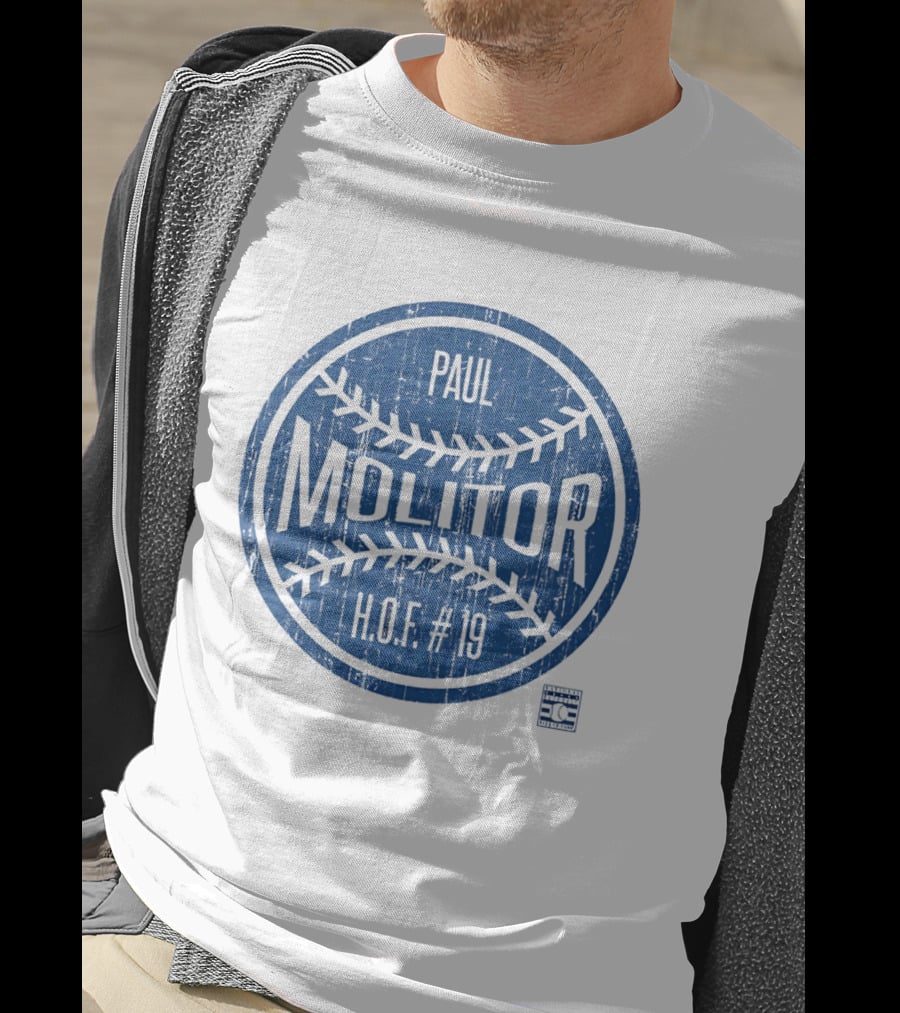 Paul Molitor HOF 19 Toronto Blue Jays Baseball Legend T-Shirt
