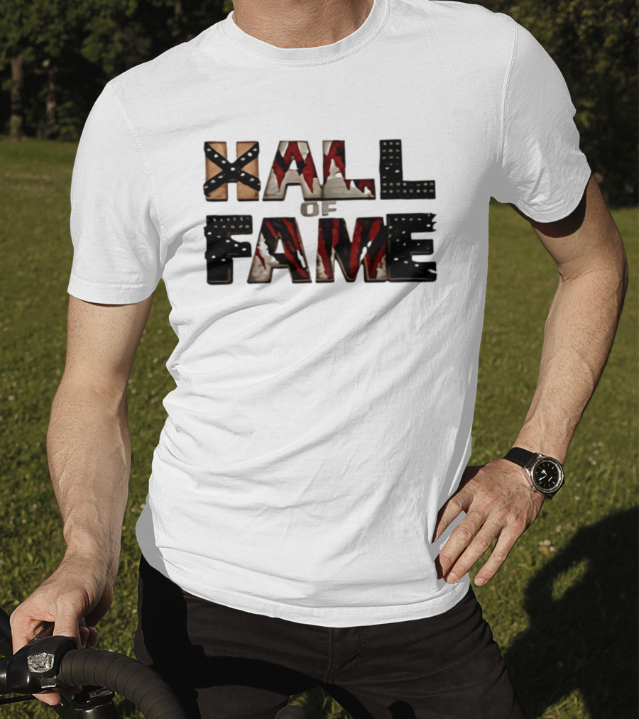 Hall Of Fame Horror Themed Letters With Blood Splatter T-Shirt