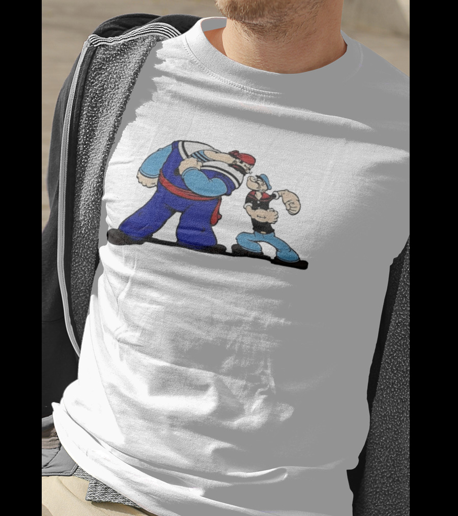 Popeye Vs Sindbad Epic Showdown Classic Cartoon Battle T-Shirt