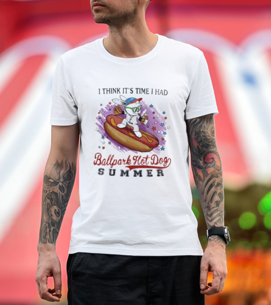 Rabbit I Think It's Time I Had Ballpark Hot Dog Summer T-Shirt