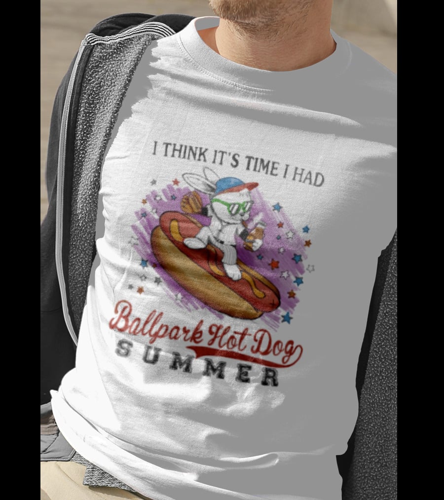 Rabbit I Think It's Time I Had Ballpark Hot Dog Summer T-Shirt