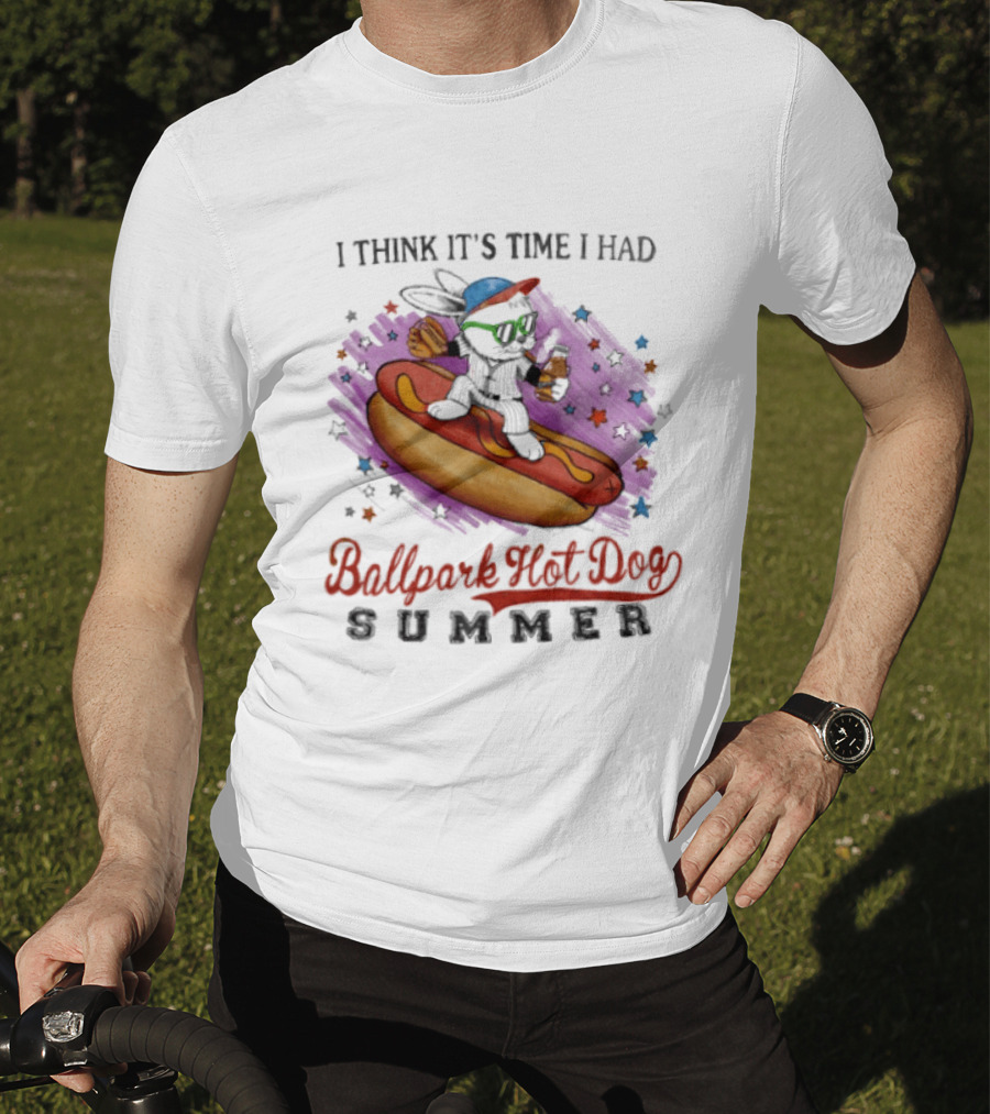 Rabbit I Think It's Time I Had Ballpark Hot Dog Summer T-Shirt