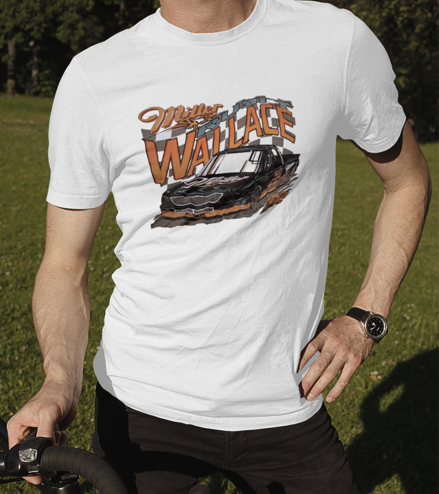Rusty Wallace Miller F 150 22 NASCAR Racing Race Car Checkered Flag T-Shirt