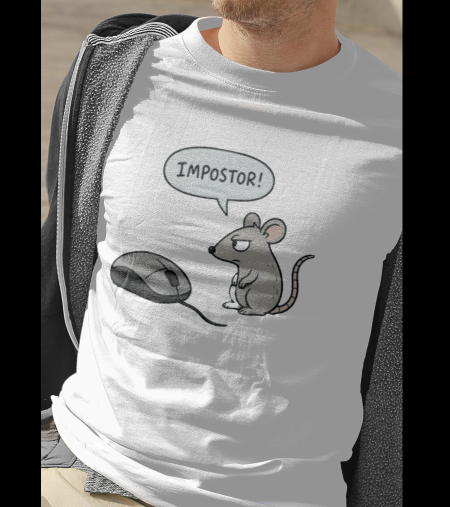 Impostor Mouse Rat Among Us Rodent Computer Joke T-Shirt