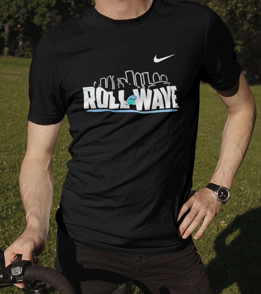 Tulane Green Wave Roll Wave Skyline Nike T-Shirt