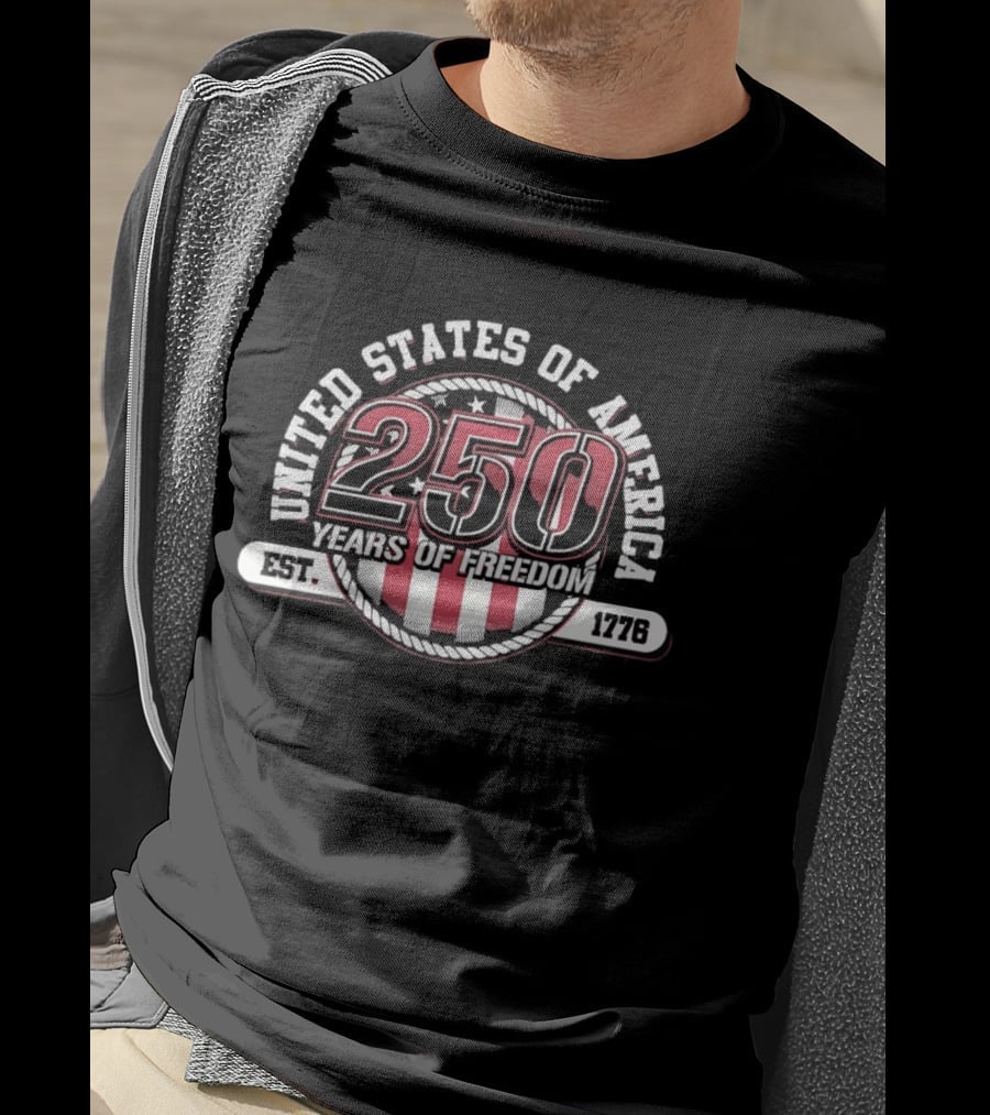 United States Of America 250 Years Of Freedom Est 1776 T-Shirt