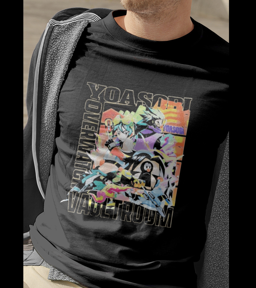 Yoasobi Over Vaultroom Kiriko Genji Pachimari Anime T-Shirt