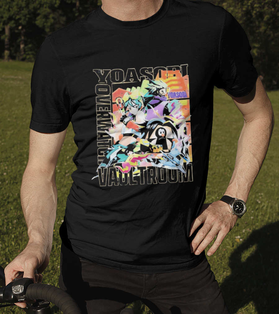Yoasobi Over Vaultroom Kiriko Genji Pachimari Anime T-Shirt