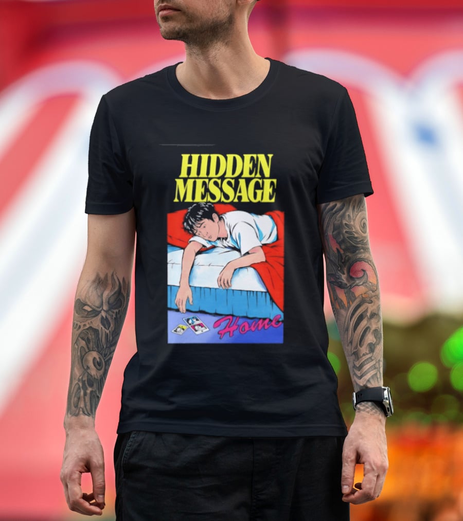 Hidden Message Home Sleeping Aesthetic Retro Vibes T-Shirt