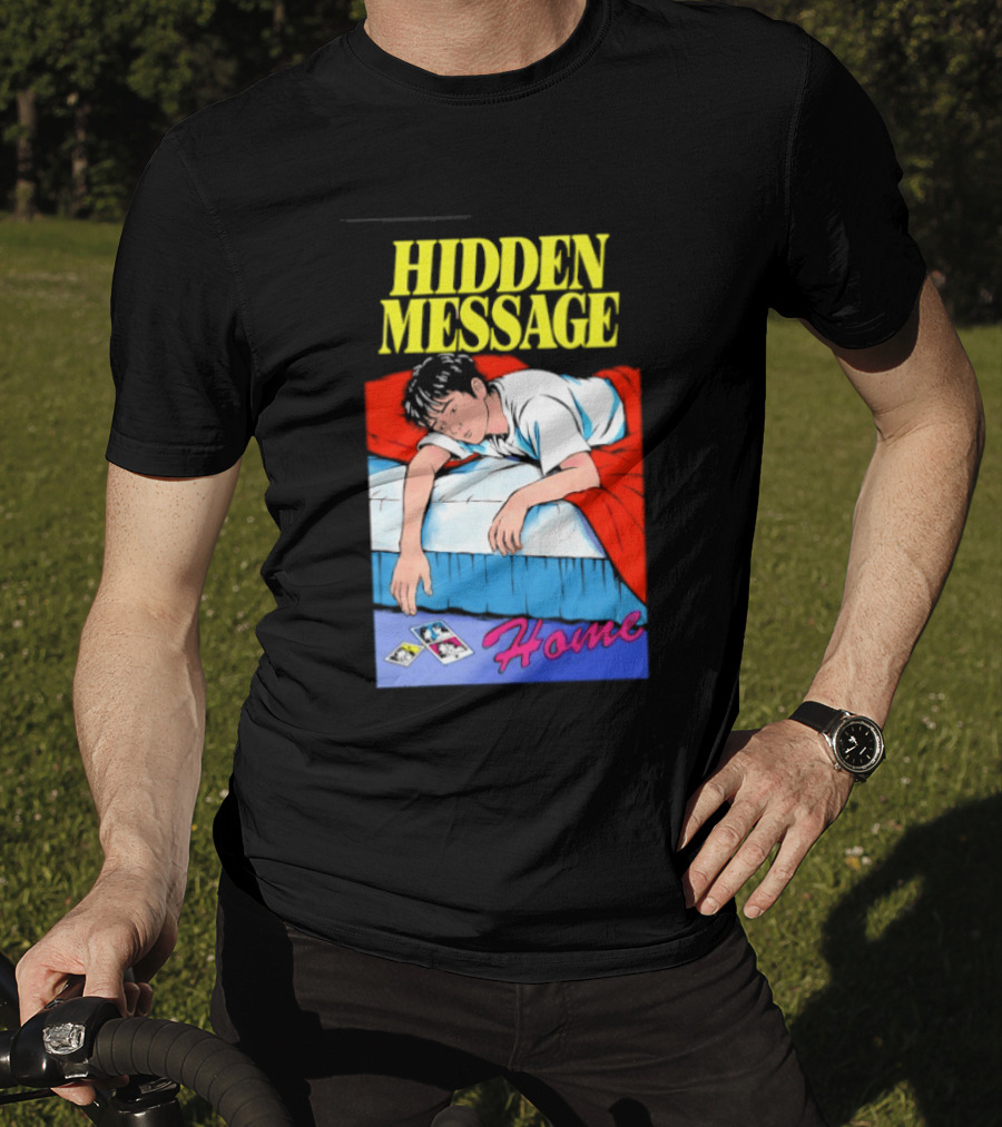 Hidden Message Home Sleeping Aesthetic Retro Vibes T-Shirt