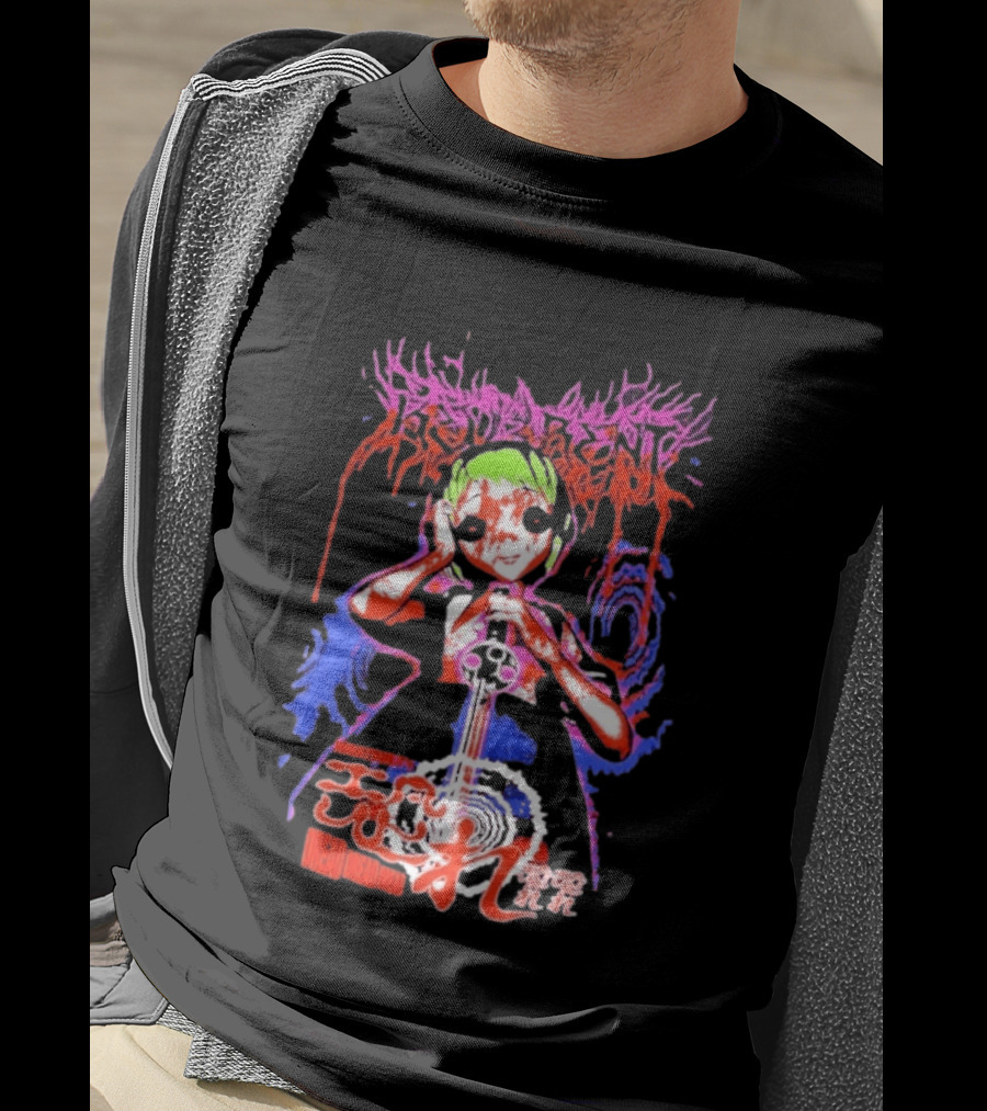 Hinatsura's Dread Dread Dread Colorful Manga Art Style With Japanese Script T-Shirt
