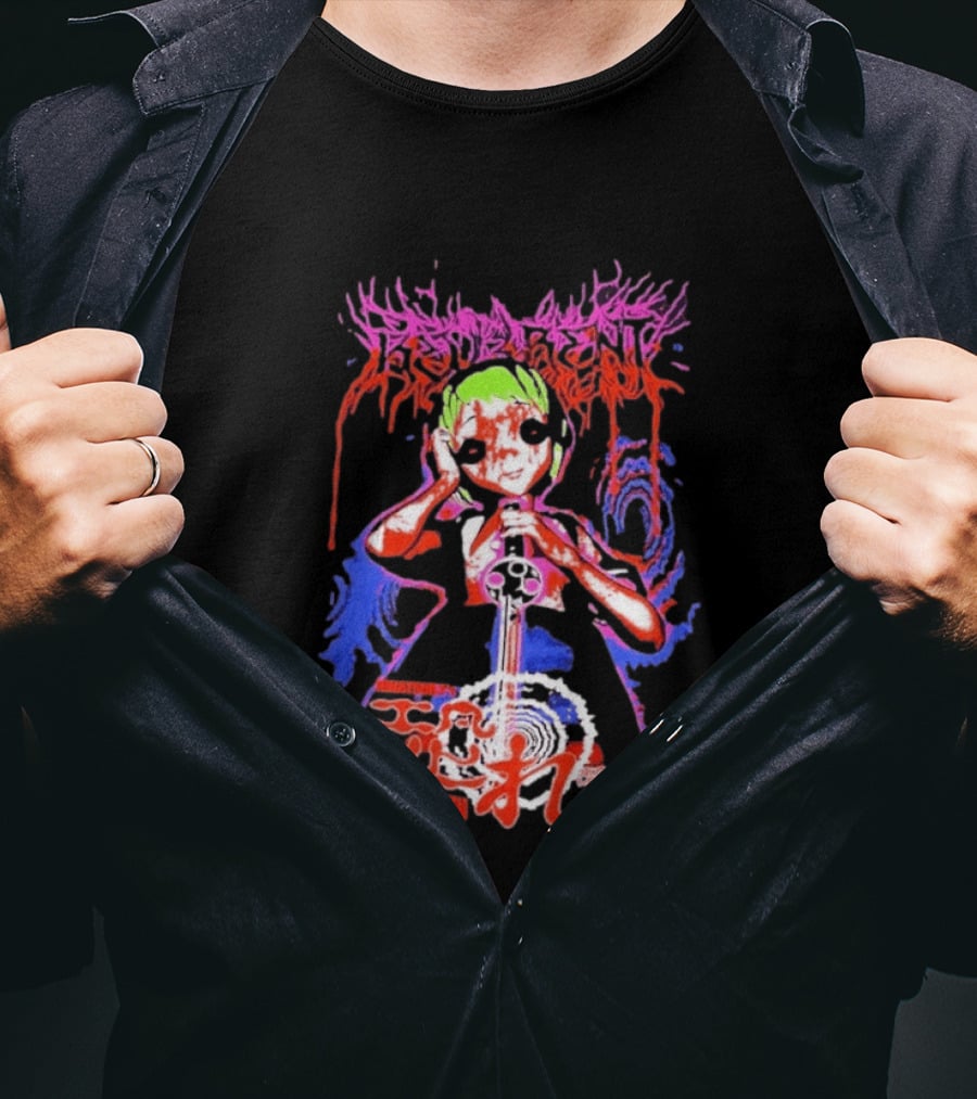 Hinatsura's Dread Dread Dread Colorful Manga Art Style With Japanese Script T-Shirt