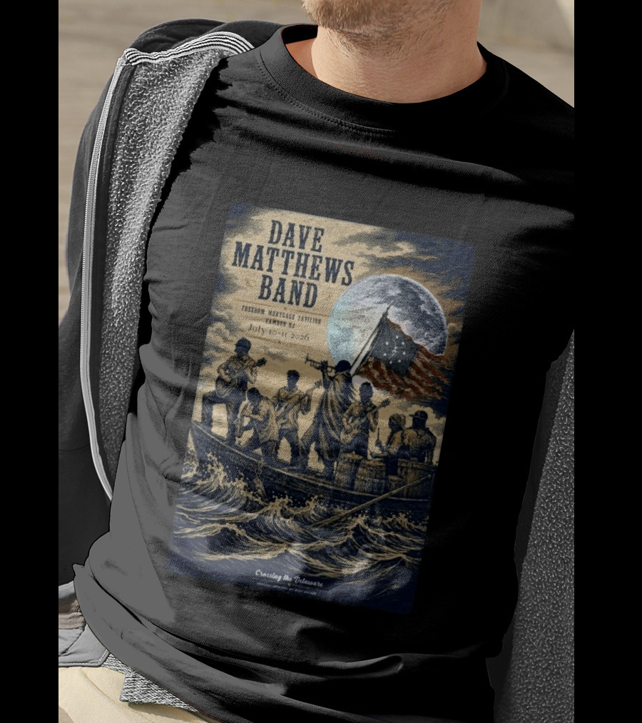 Dave Matthews Band Freedom Mortgage Pavilion July 10 11 2026 Camden NJ Crossing The Delaware T-Shirt