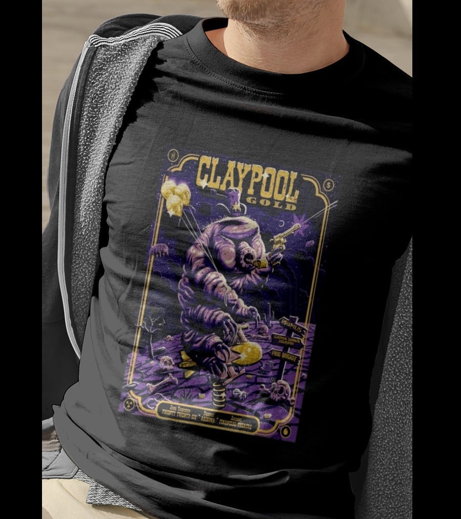 Claypool Gold Primus Frog Brigade Arizona Financial Theatre Phoenix June 30 2026 T-Shirt