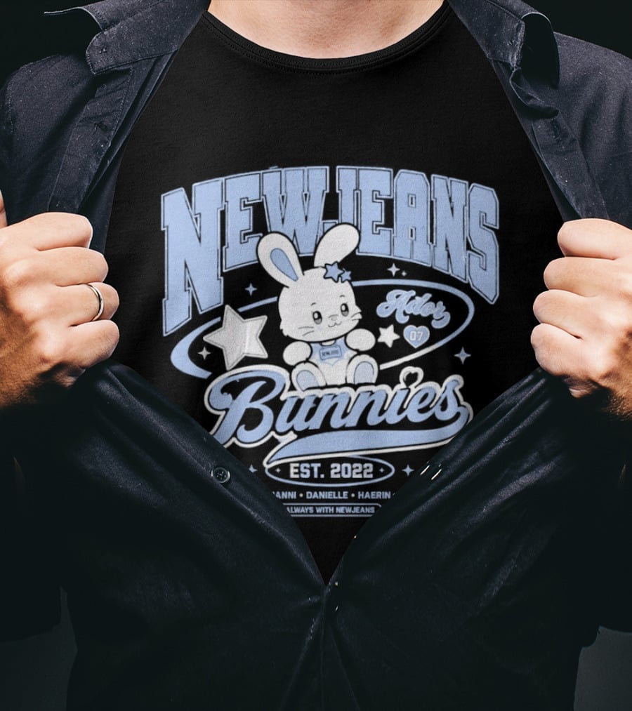 NewJeans Bunnies Est 2022 Haerin Minji Hanni Danielle Hyein Always With NewJeans T-Shirt