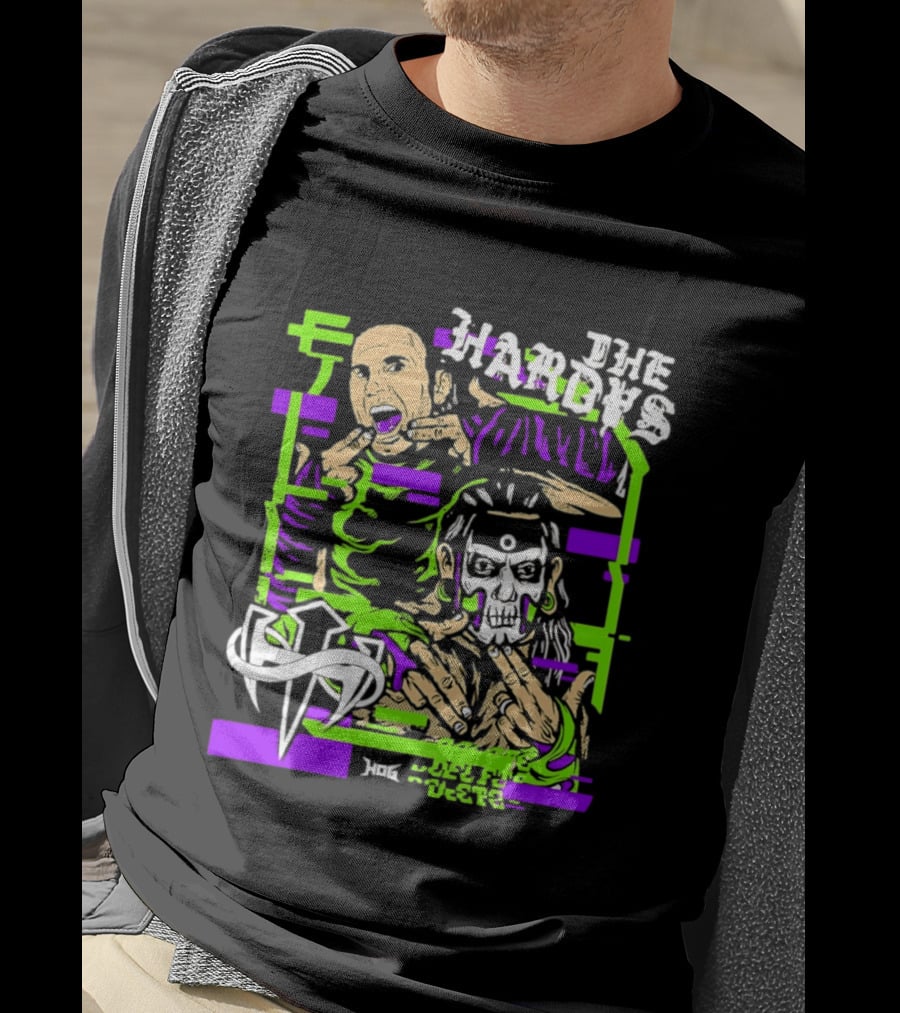 The Hardys Jeff Hardy Matt Hardy WWE Neon T-Shirt