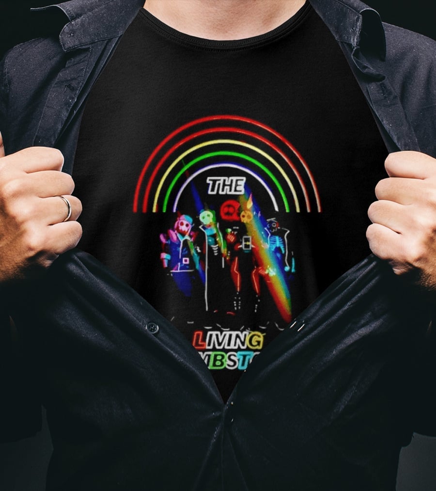 The Living Tombstone Neon Rainbow Characters T-Shirt